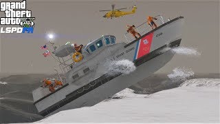 Coast Guard Sinking Ship Rescue In Extreme Weather  GTA 5