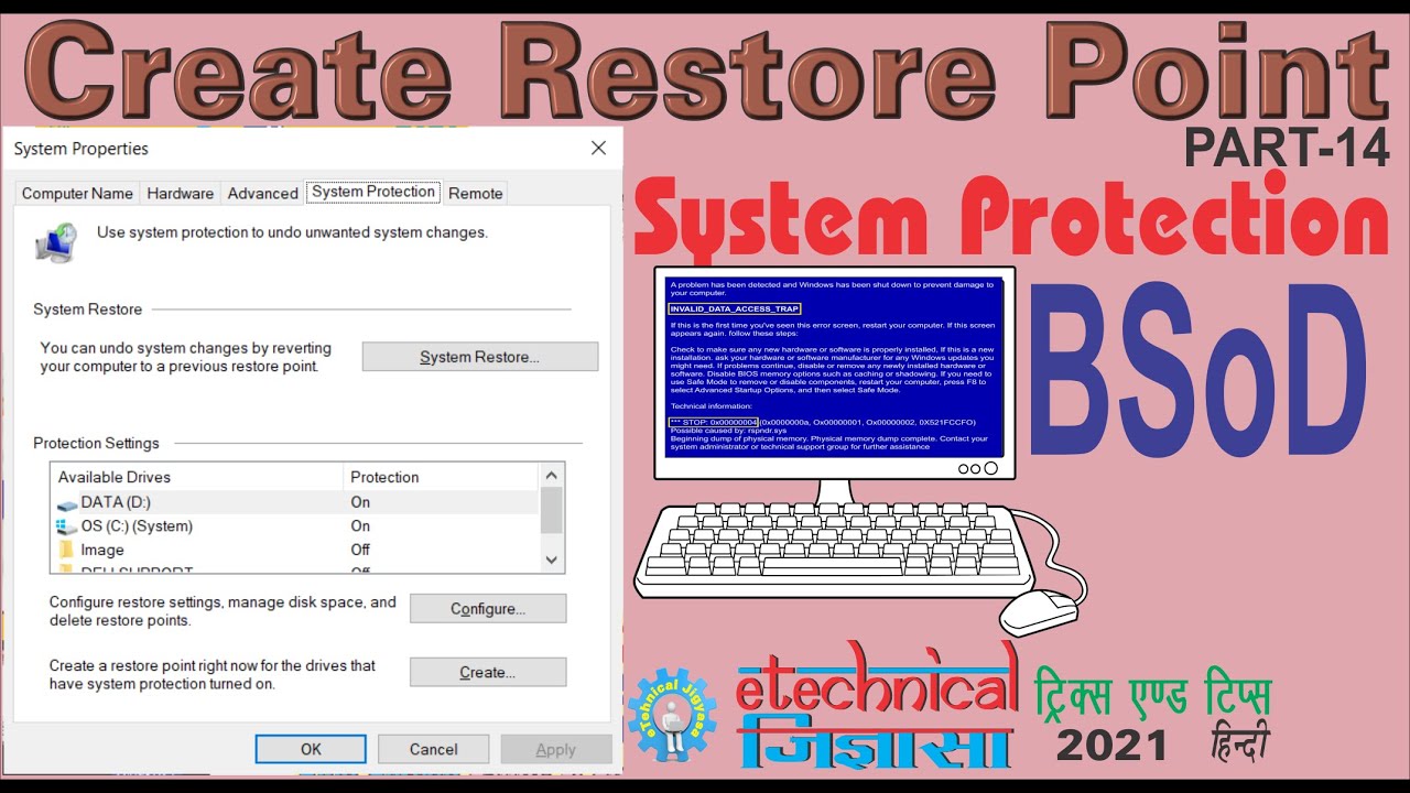 bsod when creating restore point