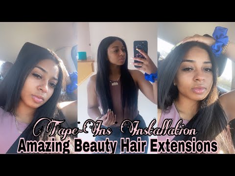 video about Tape  In Hair Extension #1B Off Black