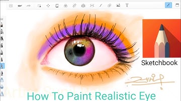 How to paint realistic eye | tutorial sketchbook for beginners | time lapse video