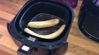 Bratwurst ohne Fett zubereiten Philips Viva Collection Air fryer Heißluft  Fritteuse Würstchen Rezept - YouTube