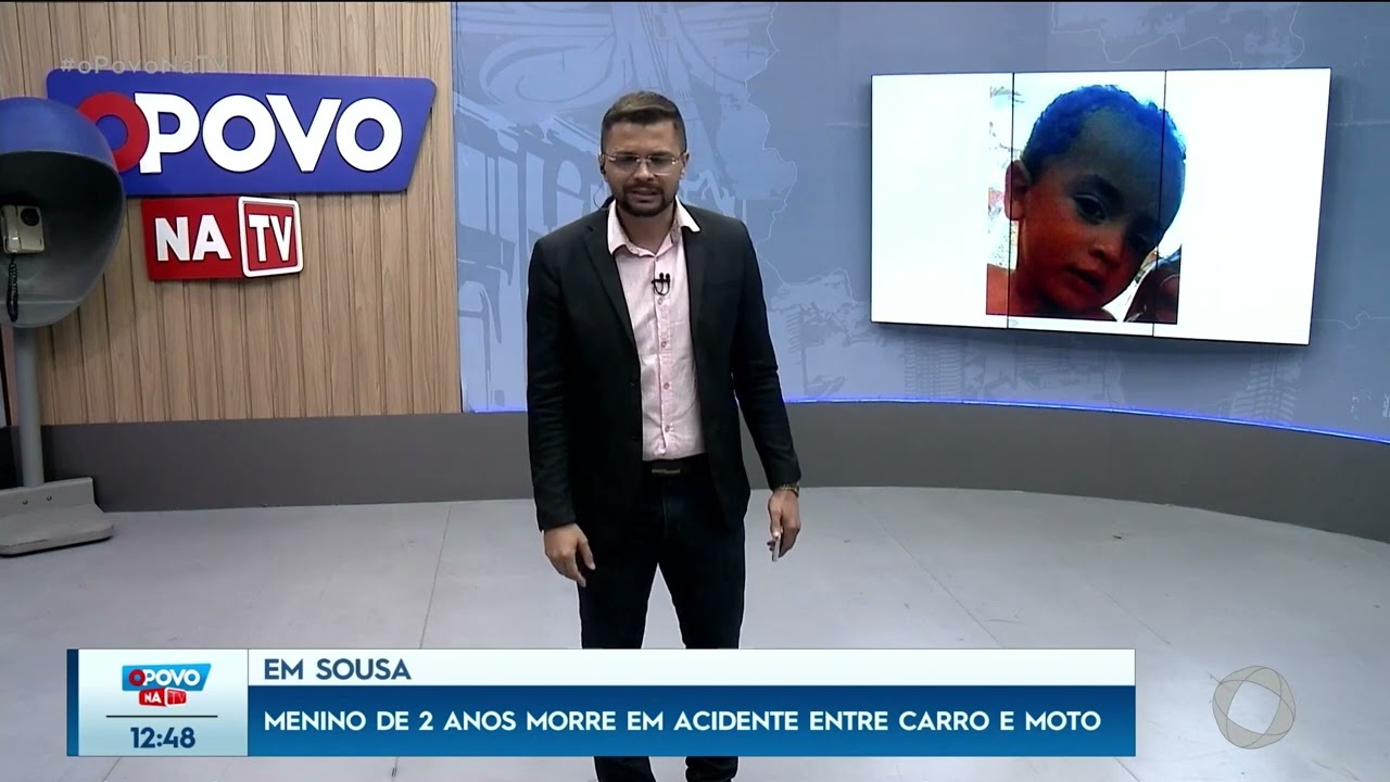 Em Sousa: menino de 2 anos morre em acidente entre carro e moto - O Povo na TV