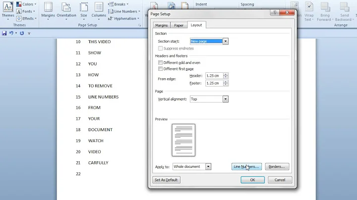 How to Remove Line Numbers from Your MS Word Document