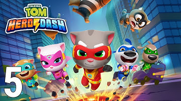 Talking Tom Hero Dash Gameplay Walkthrough Part 5 - Super Hero Angela 2023 (iOS/Android Games)