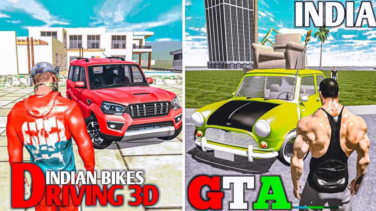 🎉Indian Bikes°driving 3d Vs Gta🤯 India ( indian bikes cars Driving 3d)🤪 ...