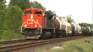 CN freight RACES VIA train!!