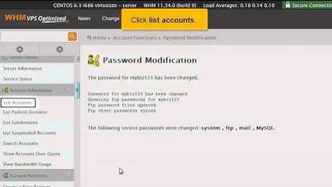 How to change your WHM password