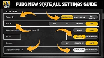 PUBG NEW STATE CONTROL SETTINGS GUIDE | PUBG NEW STATE BASIC SETTINGS GUIDE | ACTION BUTTON SETTINGS