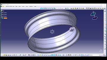 BACK RIM - CATIA V5 R20 | Part design | Surfacing | Assembly |Rendering | KEY SHOT | Body in set