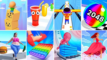Cube Surfer,Juice Run,Roof Rails,Ball Run 2048,Body boxing race,ASMR Tippy Toe,Stack Colors,Hover