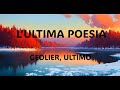 L’ULTIMA POESIA - Geolier, Ultimo (Testo Lyrics)