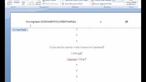 APA - running head: a simple method