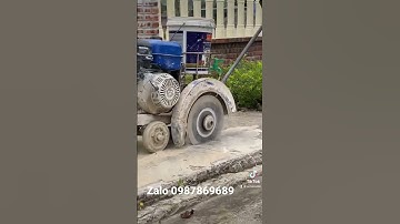 Cắt bê tông bằng máy xăng cực khoẻ