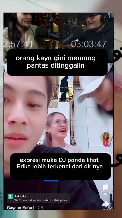DJ panda tidak suka lihat Erika lebih terkenal dari dirinya #erika #panda #viral #shorts