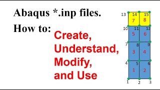 How to create, understand, modify and use inp (input) files of Abaqus?
