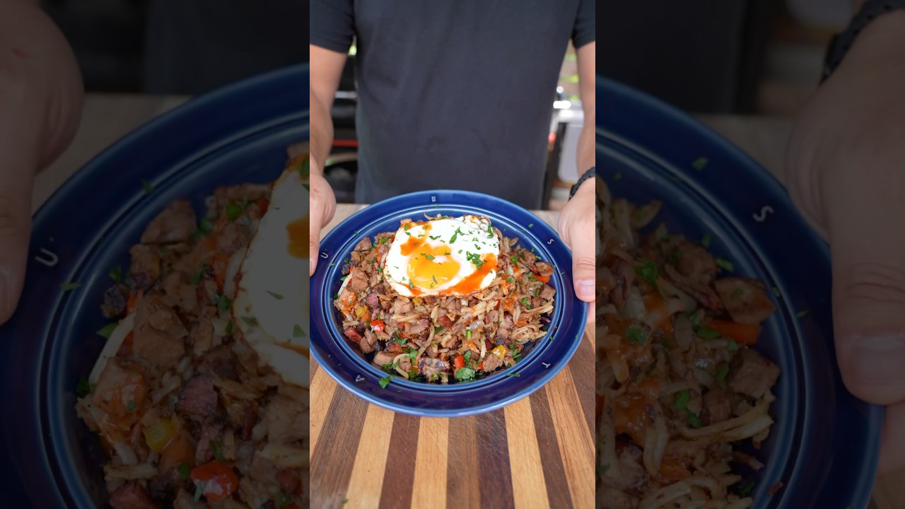 Leftover brisket hash
