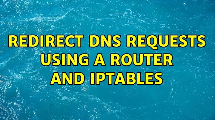 Redirect DNS requests using a router and iptables
