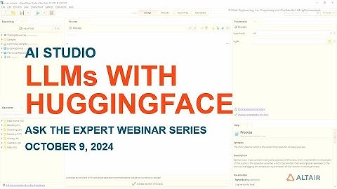 LLMs with HuggingFace in Altair AI Studio | Ask The Expert AI Studio Webinar Series