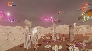 Aliens attack   UFO 3D Models Animation Lumion
