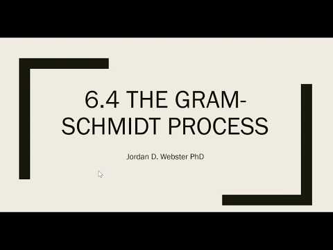 6.4 The Gram-Schmidt