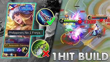 NEW ONE SHOT BUILD!!😮 | BROKEN BUILD | TOP GLOBAL FREYA | FREYA BEST BUILD 2021 | MUST WATCH | MLBB✓