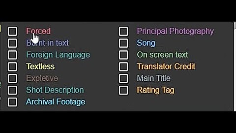 OOONA - Review every subtitle can be tagged.