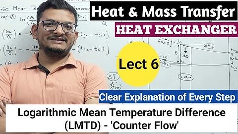 Logarithmic Mean Temperature Difference II LMTD II Counter Flow Heat Exchanger II Heat Transfer II