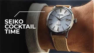 Seiko Cocktail SRPB43J1 - On The Wrist With Top Strap Choices - YouTube