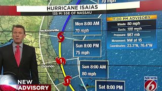 Latest Track of Hurricane Isaias released