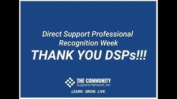 Direct Support Professional Recognition Week - Thank You DSPs!