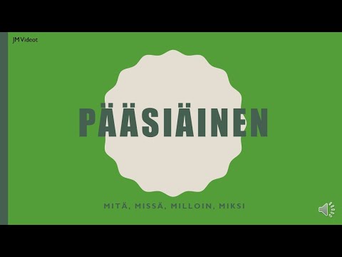 Video: Pääsiäisen Tapoja Ja Perinteitä