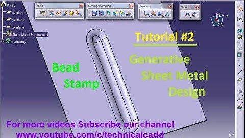 Catia Tutorial | how to create Bead stamp on a sheet | Generative sheet metal design