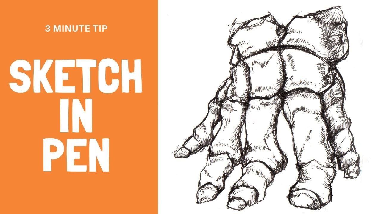 3 Minute Tip - Sketch in Pen - YouTube