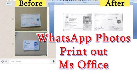 WhatsApp Photos Print || Microsoft office word || Documents clearly print