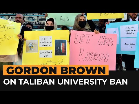 Gordon brown on taliban restricting women’s access to education | al jazeera newsfeed