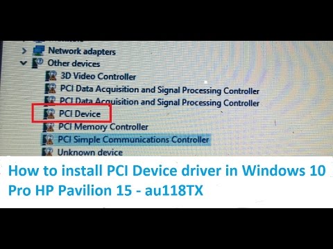 How to install PCI Device driver software for Realtek PCIE ...