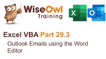 Excel VBA Introduction Part 29.3 - Outlook Emails using the Word Editor