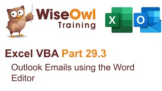 Excel VBA Introduction Part 29.3 - Outlook Emails using the Word Editor