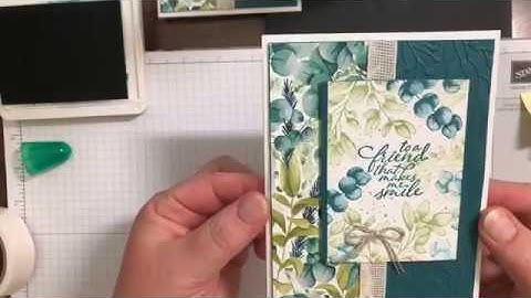 Super Easy Stampin Up Forever Fern card