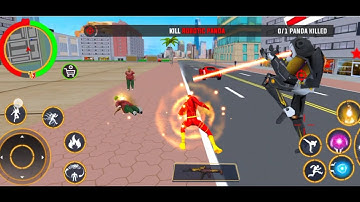 Rope Fire hero robot  gameplay open world VIce town city #androidgameplay