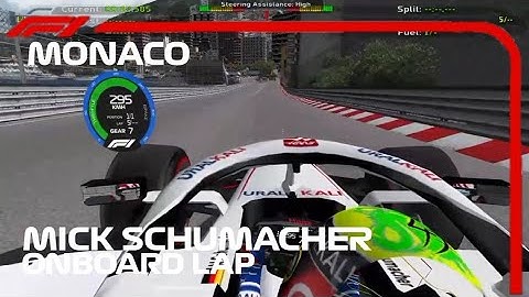 F1 Challenge 2021 IMT with Mick Schumacher Haas Monaco Onboard (Modern HUD)