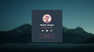 Amazing Profile Card Using Only HTML & CSS || Aryan Techie ||