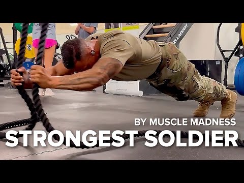 STRONGEST Soldier in Army Gym - Diamond Ott  Muscle Madness 