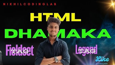 HTML Fieldset & Legend Tag Explained 🧾 |Group Form ElementsEasily 💻 | HTML Tutorial for Beginners 🚀