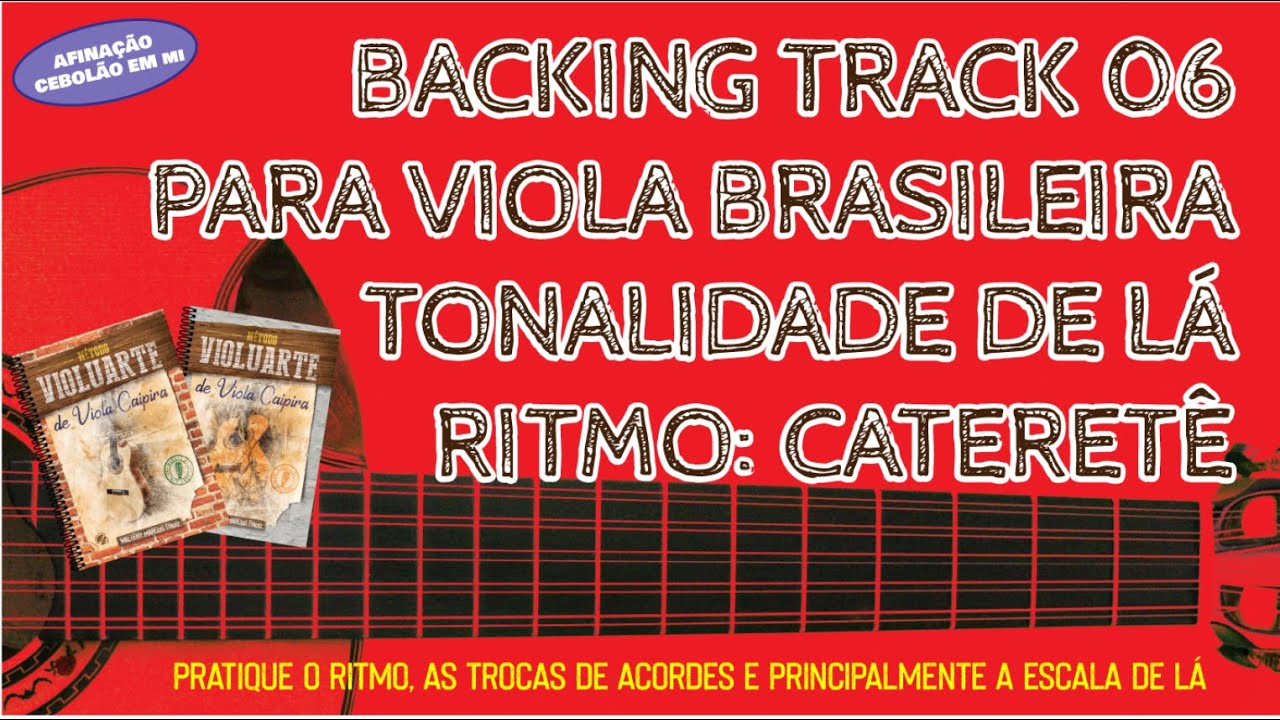 Backing Track 06 para estudo de viola Brasileira - Ritmo Cateretê - Tonalidade de Lá.