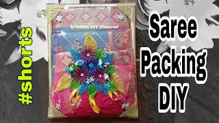 Saree packing decoration ideas for wedding | saree packing tray and with doll #shorts  #shorts