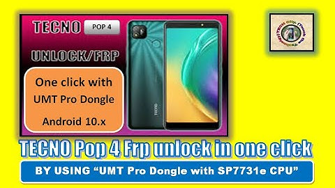 TECNO Pop 4 Frp unlock in one click with UMT Pro dongle android 10 | Hindi/Urdu | TECH City