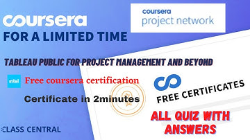 Tableau Public for Project Management and Beyond, All Quiz  Answers#coursera #excel #answers #course