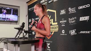 Dakota Ditcheva Emotional Post-Fight Interview After Her 1st Round Win at the 2022 PFL Championships