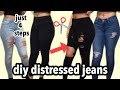 Distressed Jeans in 4 Easy Steps